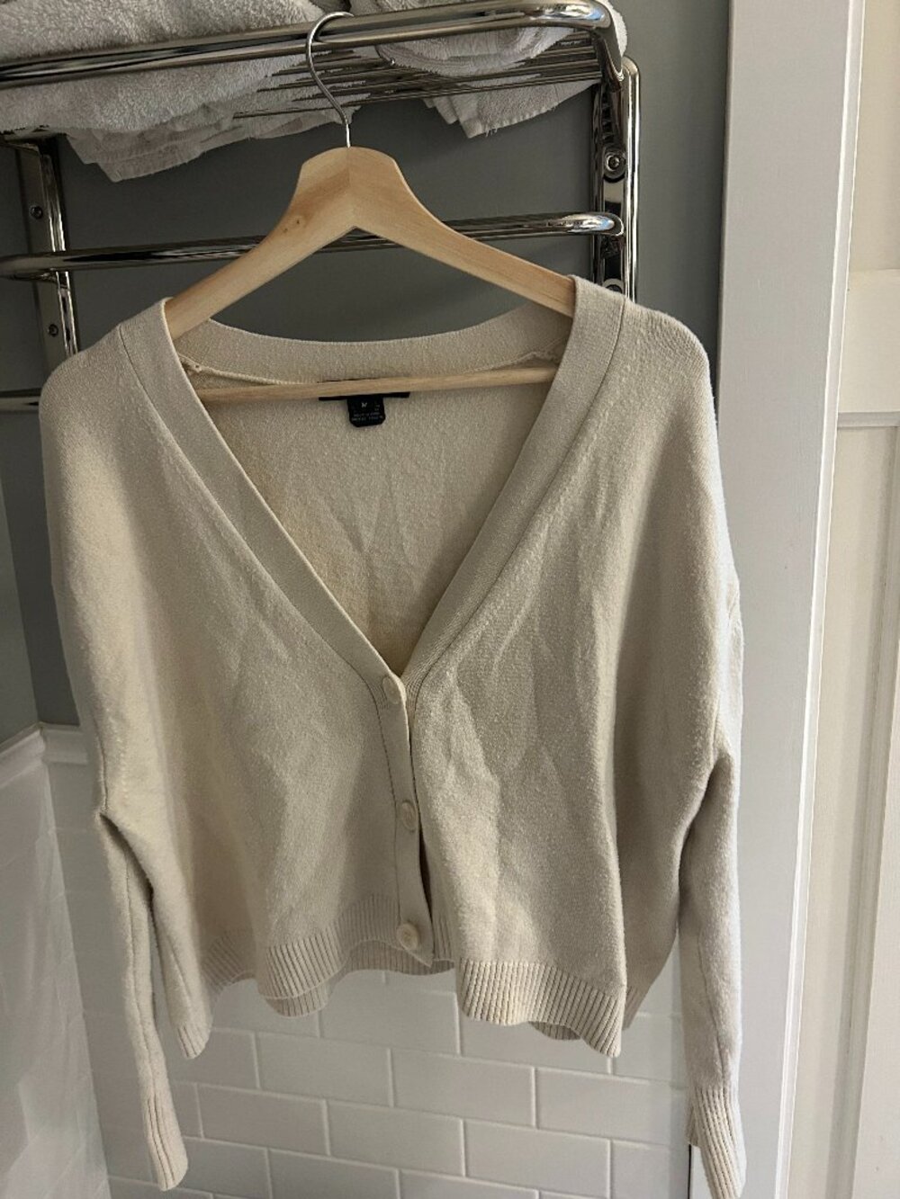 Soft Cream Cardigan (M)